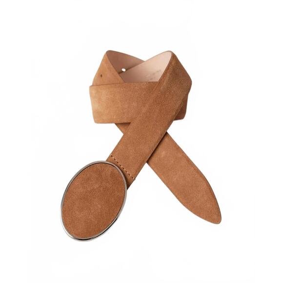 NEW DEHANCHE women\'s flint suede belt in caramel main image 2
